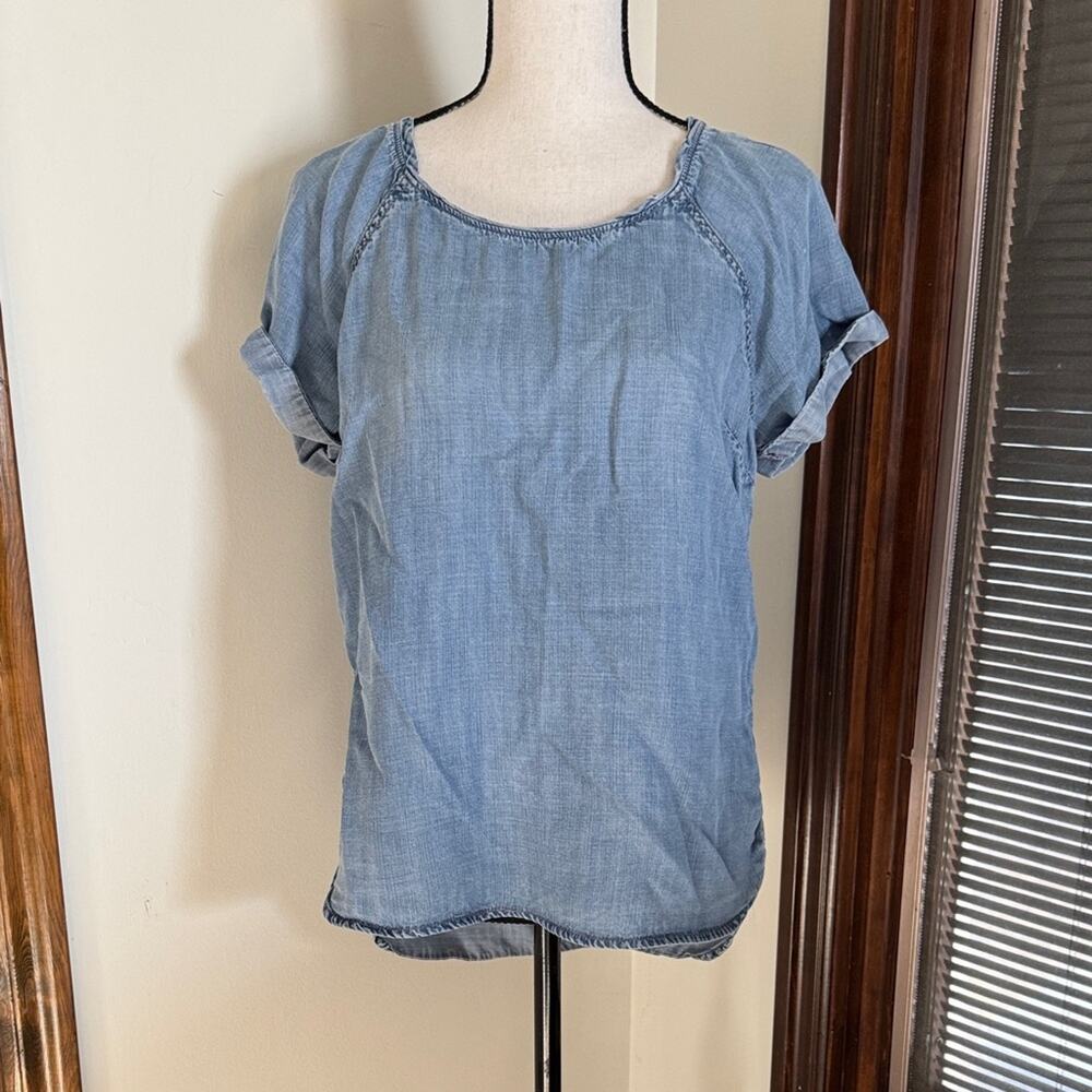 Cloth & Stone | Casual Denim Blue Women's Top Size S